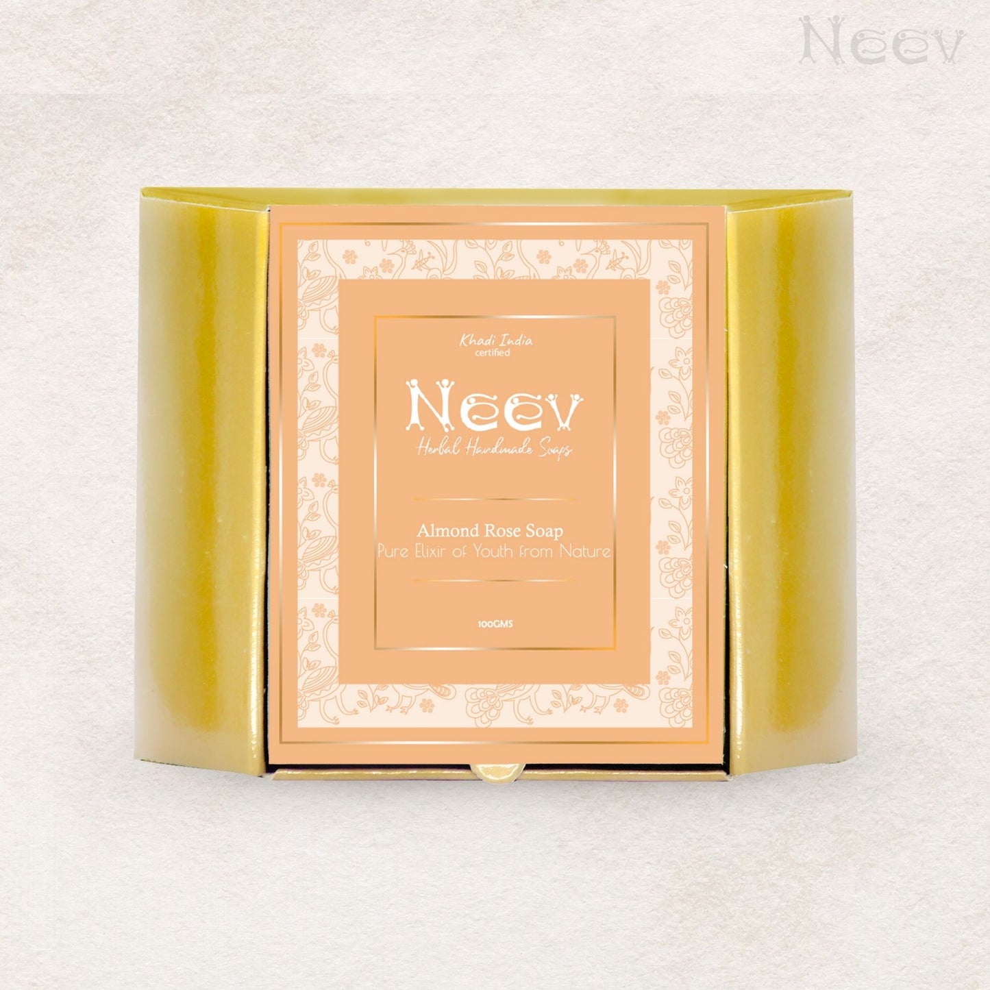Neev Almond Rose Handmade Soap- Pure Elixir of Youth from Nature