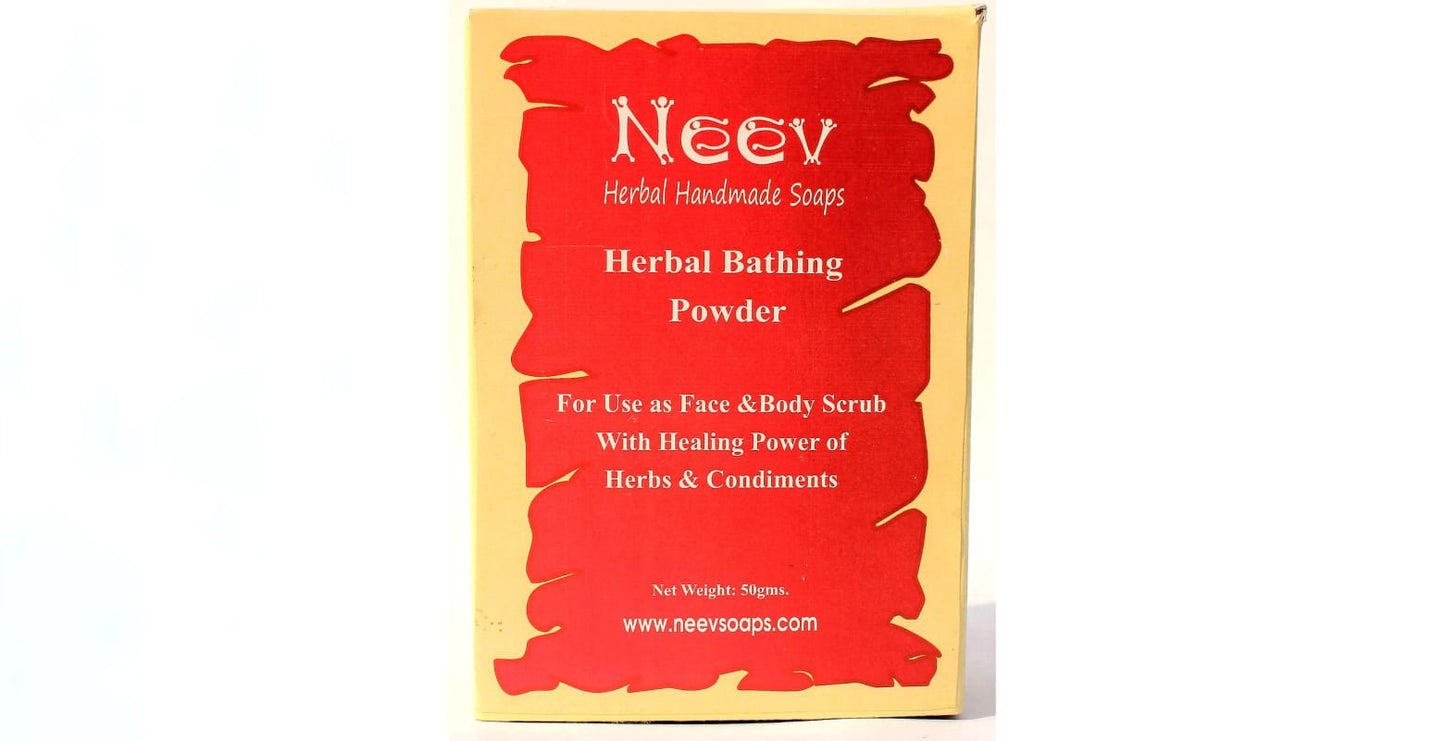 HERBAL BATHING POWDER WITH HEALING POWDER OF HERBS AND CONDIMENTS