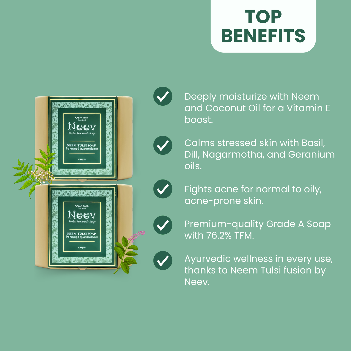 Neem Tulsi Handmade Soap Mini