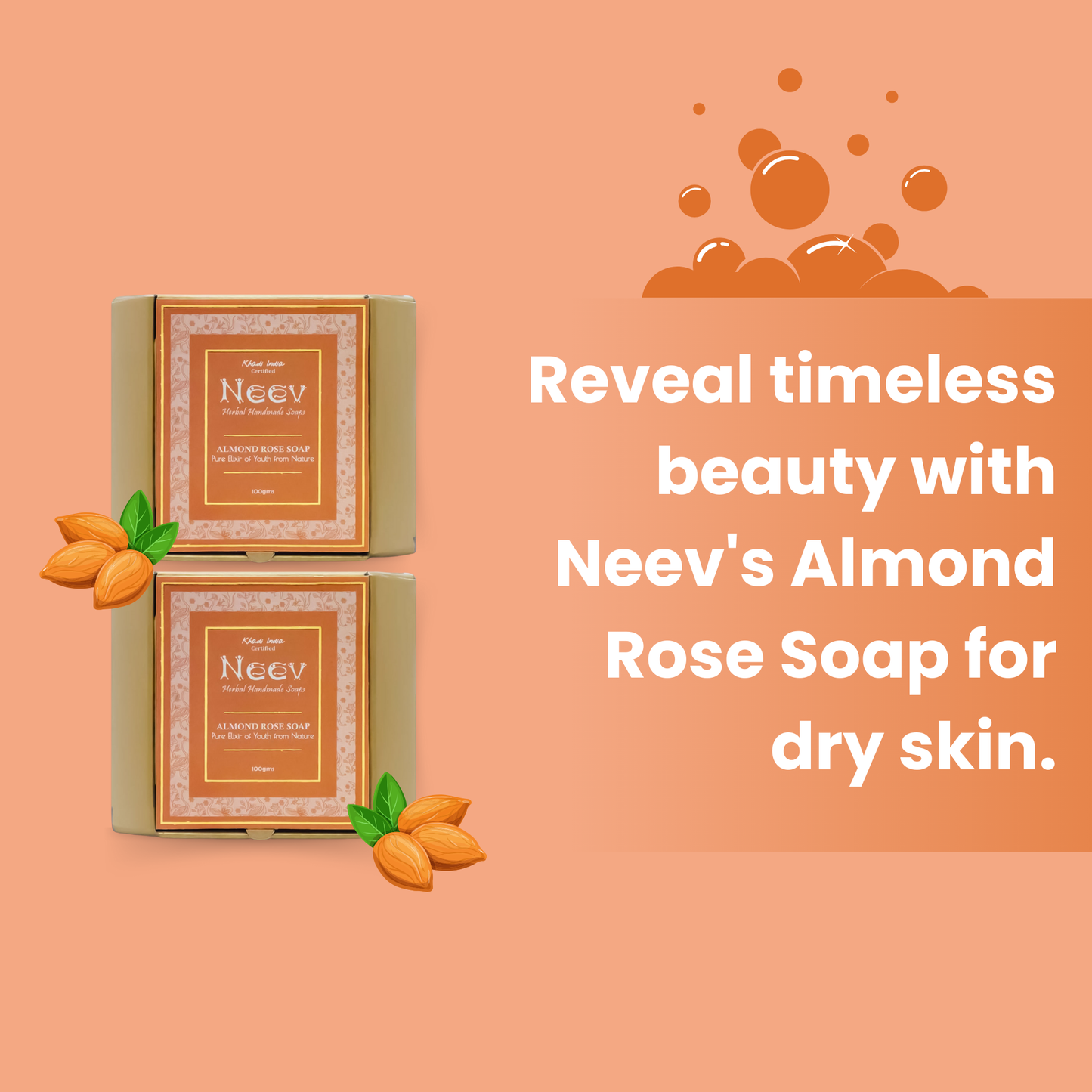 Neev Almond Rose Handmade Soap Mini