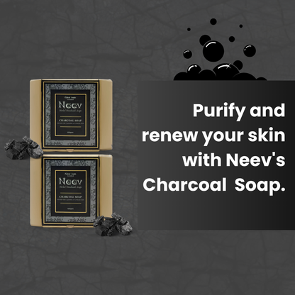 Neev Charcoal Soap - Set of 3