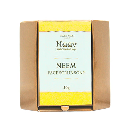 Neem Face Scrub Soap for Natural Deep Cleanse & Exfoliation