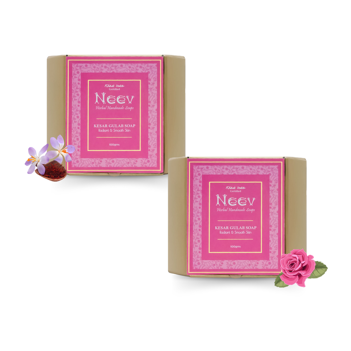 Kesar Gulab Soap For a Radiant and Smooth Skin