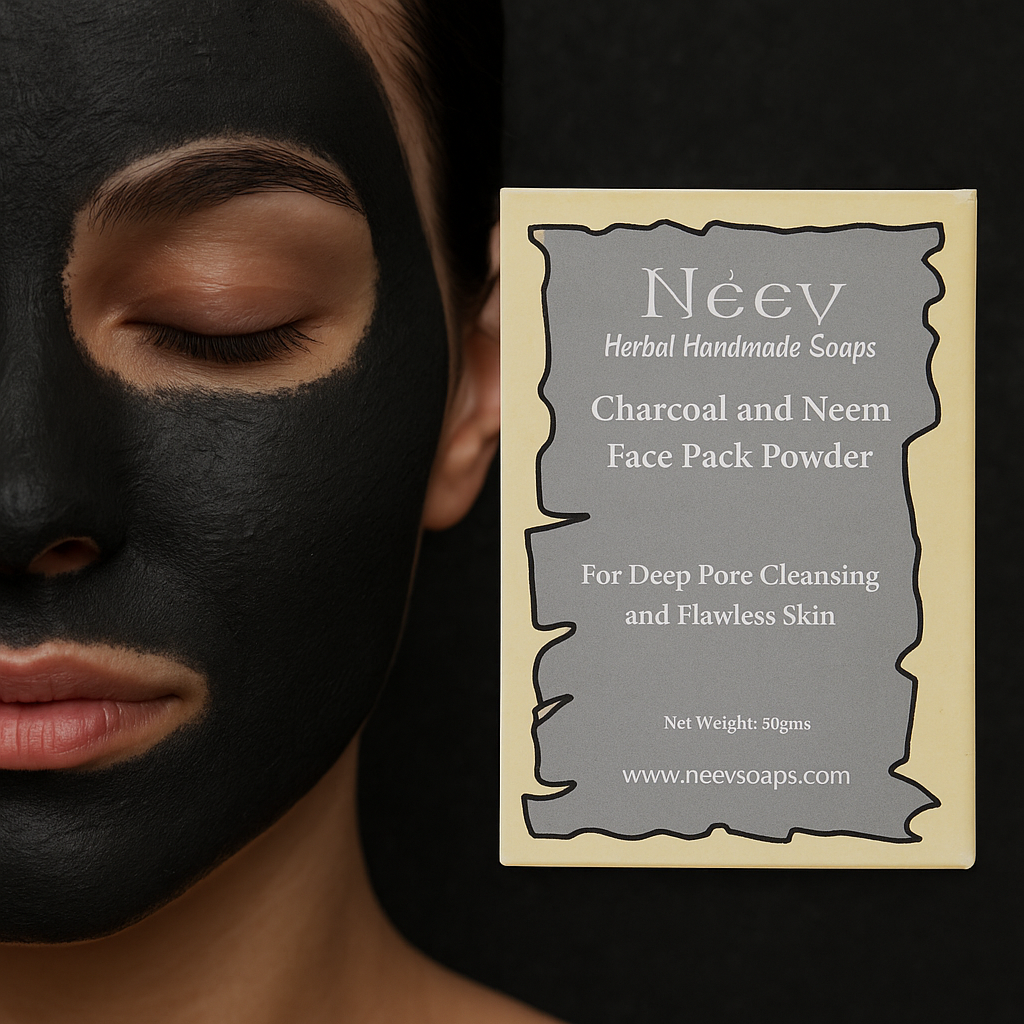 Charcoal and Neem Face Pack For Deep Pore Cleansing and Flawless Skin