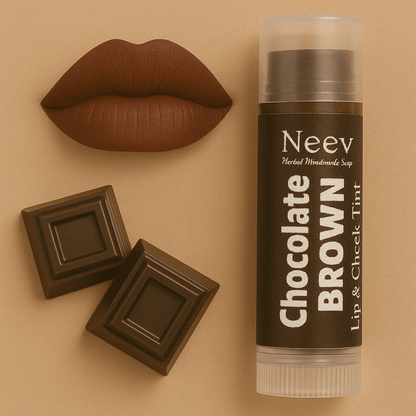 ZERO CEMICAL LIP AND CHEECK TINT- CHOCOLATE BROWN
