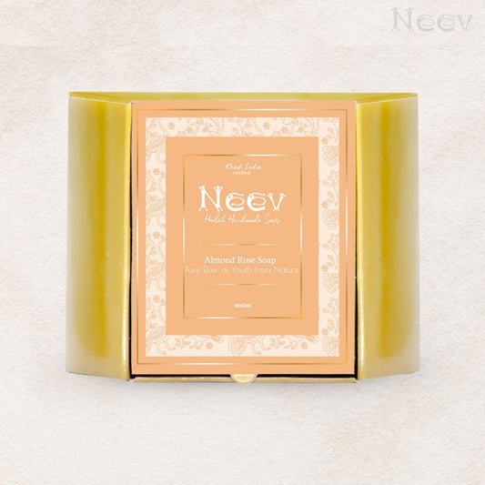 Neev Almond Rose  Handmade Soap- Pure Elixir of Youth from Nature
