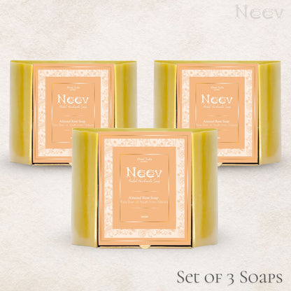 ALMOND ROSE SOAP - SET OF 3