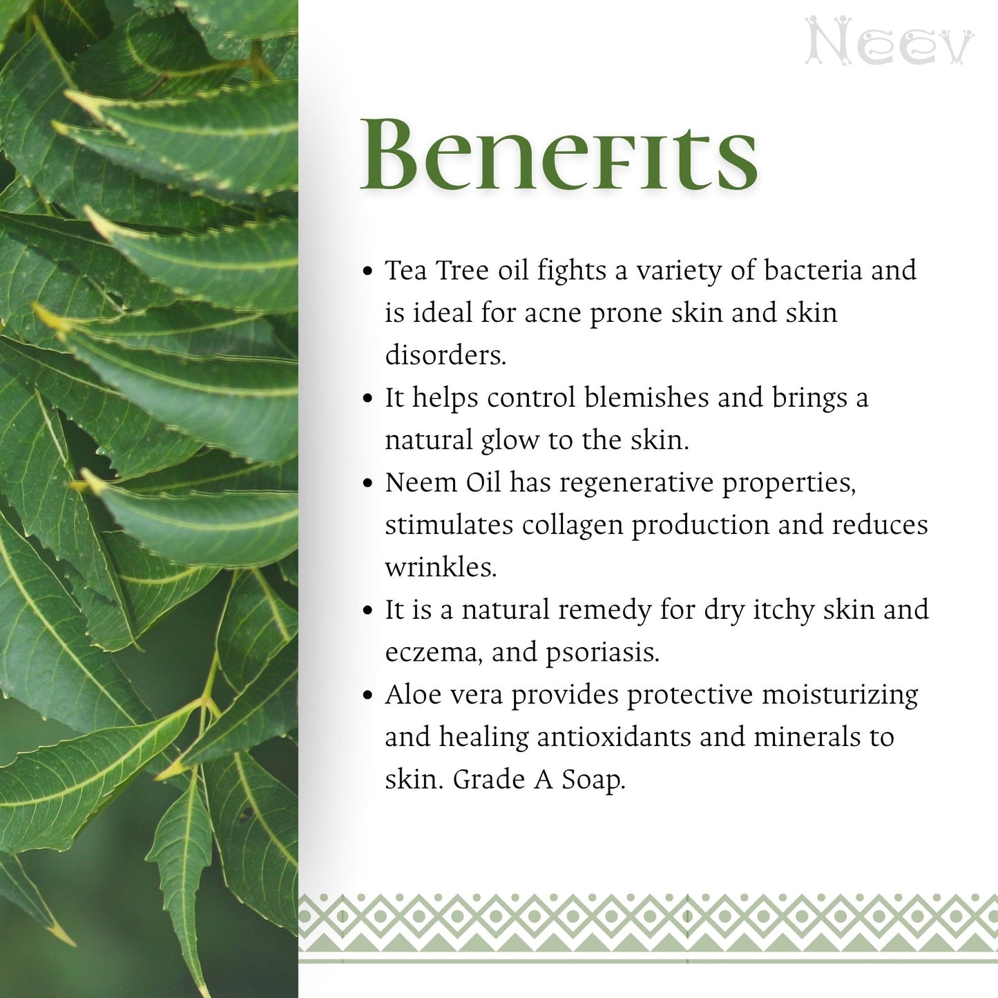 ALOE NEEM TEA TREE SOAP