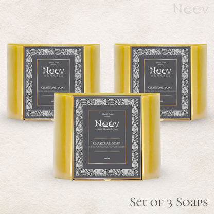 NEEV CHARCOAL SOAP - SET OF 3