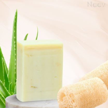 GILKA LUFFA SCRUB SOAP INFUSED WITH FIBERS OF NATURAL LOOFAH - SET OF 3