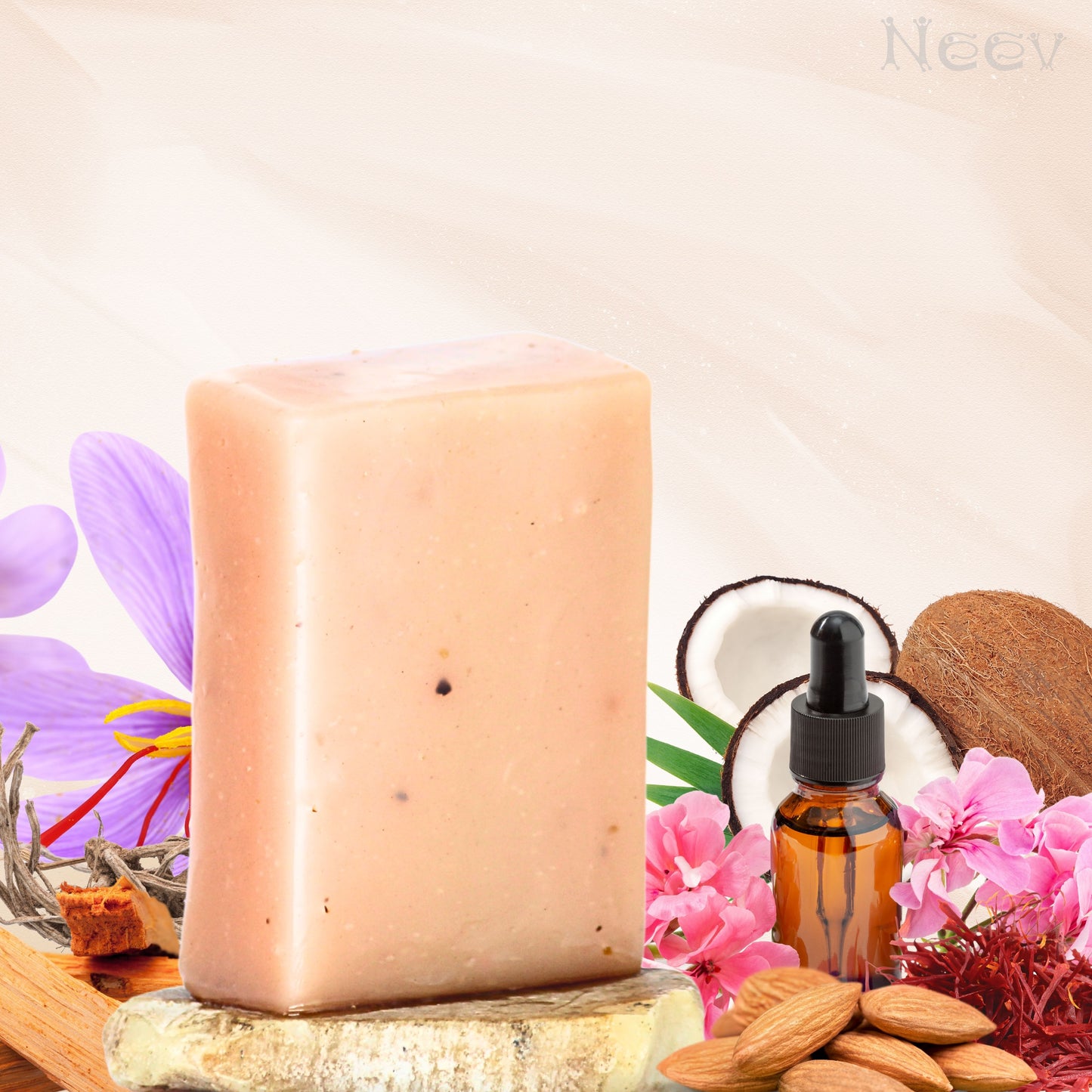 Kumkumadi Face Wash Soap Bar Saffron and Jasmine