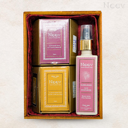 NEEV ROSE AYURVEDIC SKINCARE GIFT BOX | NATURAL GIFT SET FOR GLOWING SKIN