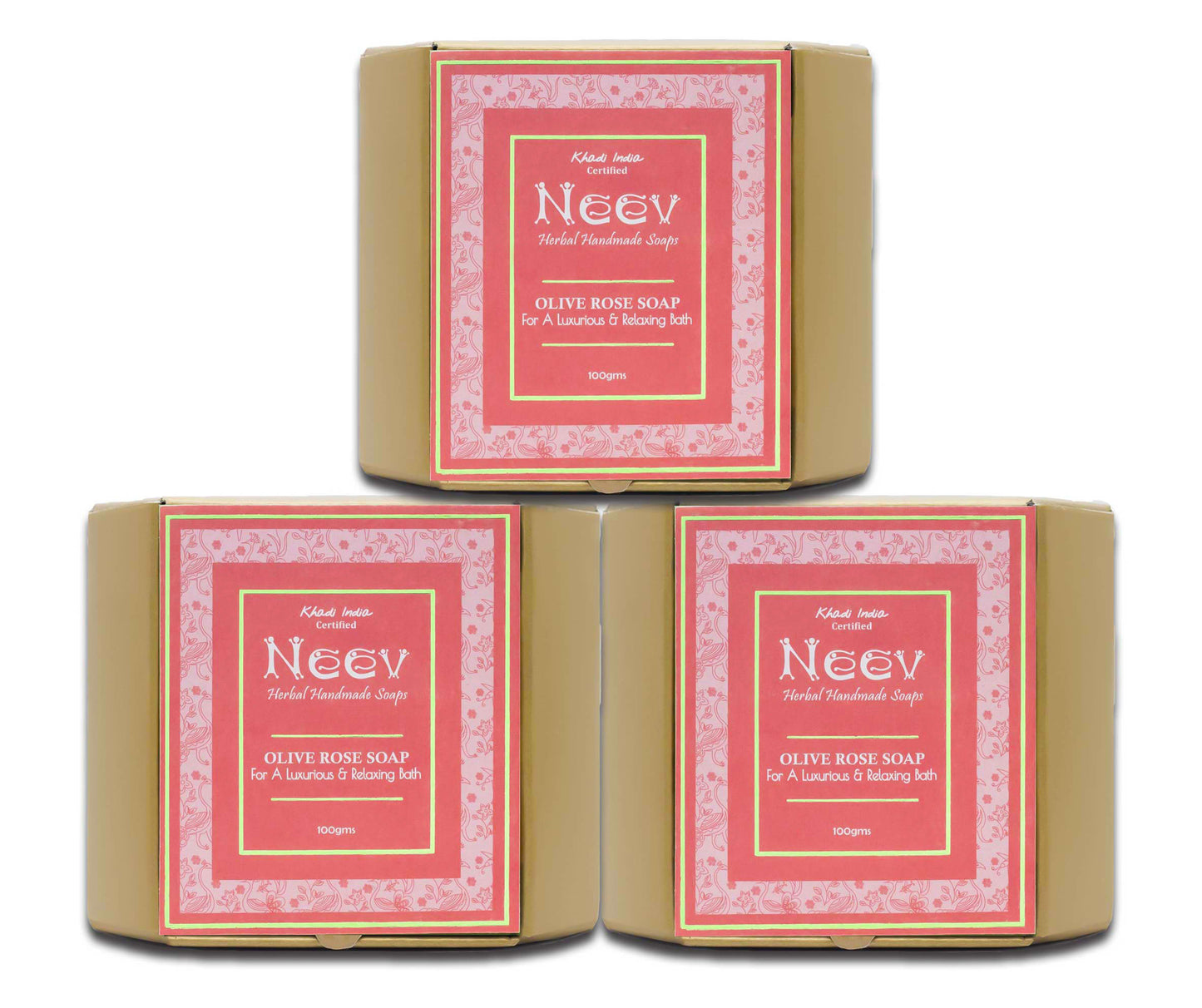 OLIVE ROSE HANDMADE SOAP - SET OF 3